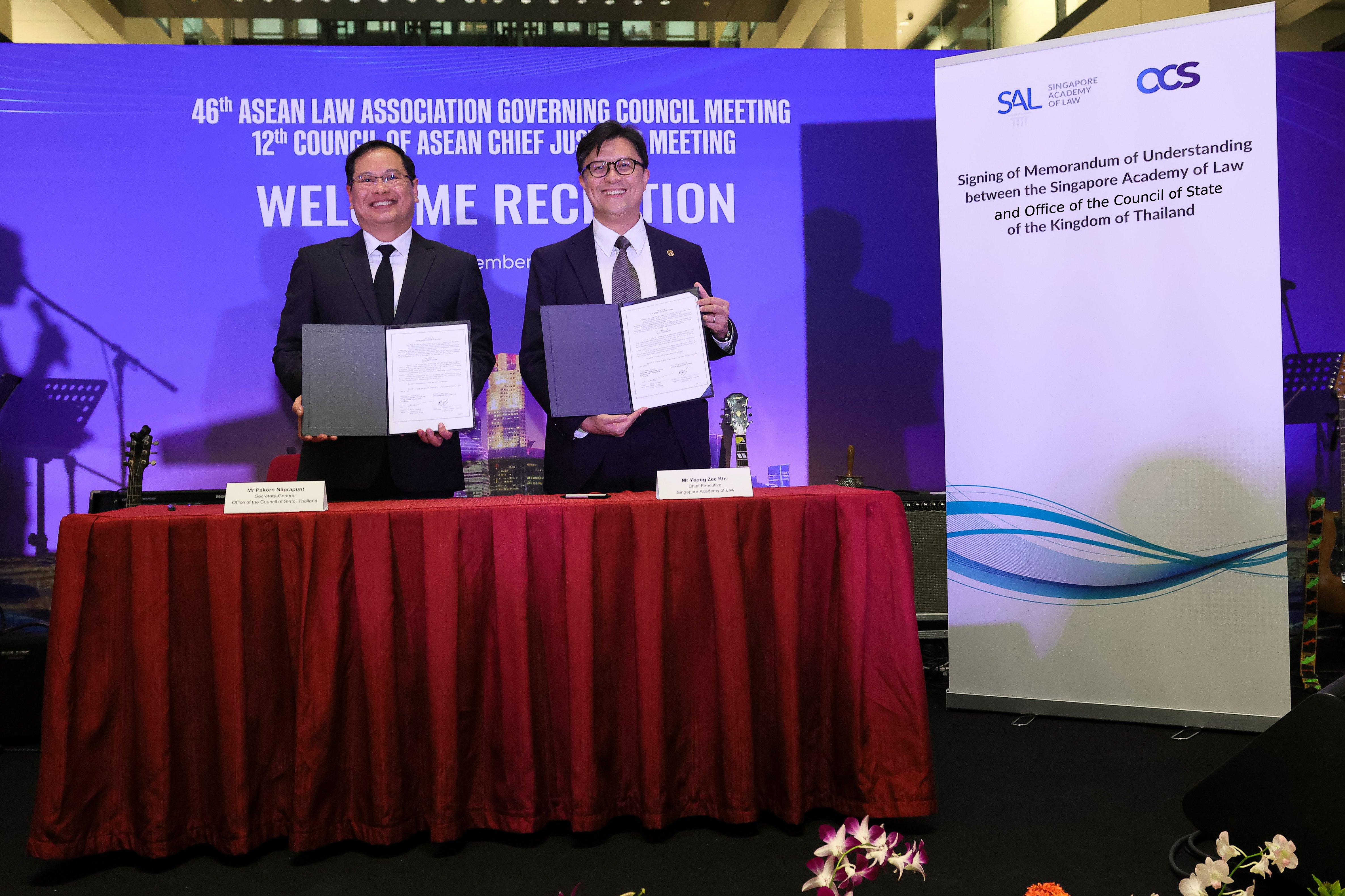 Singapore Academy of Law and Office of the Council of State of the Kingdom of Thailand sign MOU to advance legal studies, research, and technology innovation
